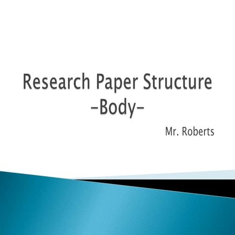 Research paper structure  body