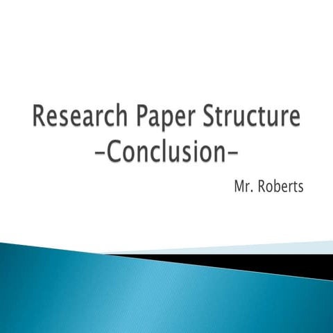 Research paper structure   conclusion