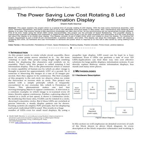 The Power Saving Low Cost Rotating 8 Led Information Display