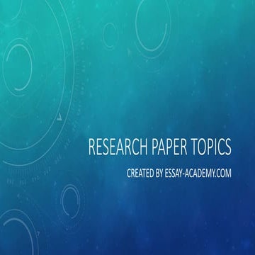 Research paper topics