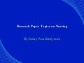 Research papers on nursing
