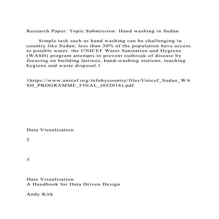 Research Paper Topic Submission Hand washing in Sudan       .docx