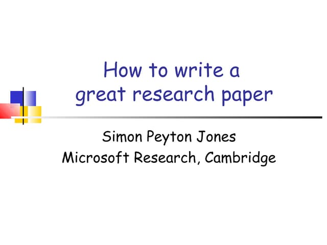 Research Paper Writing