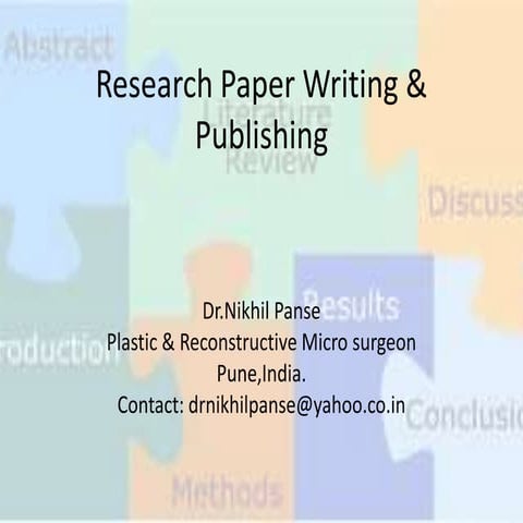 Medical Research paper writing