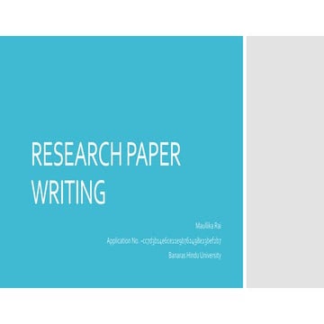 Research paper writing | PPT