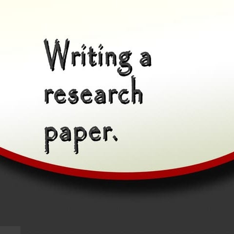 Writing a research paper