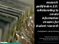 research pathfinders 2.0: collaborating to create information streams for student research