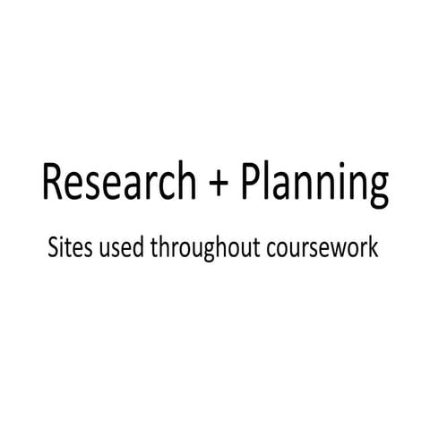 Research + Planning- Websites Used 