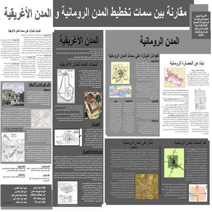 مقارنة بين سمات تخطيط الأمدن الأغريقية والمدن الرومانية