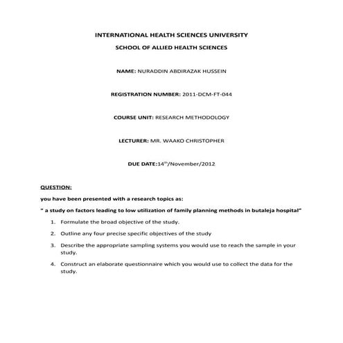 family planning research