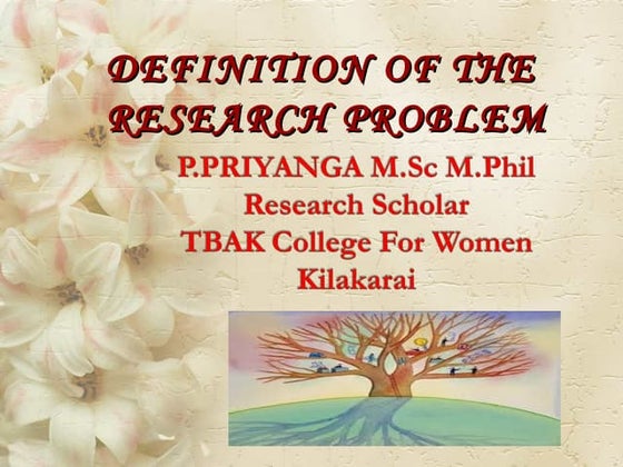 Techniques involved in defining a research problem | PPT