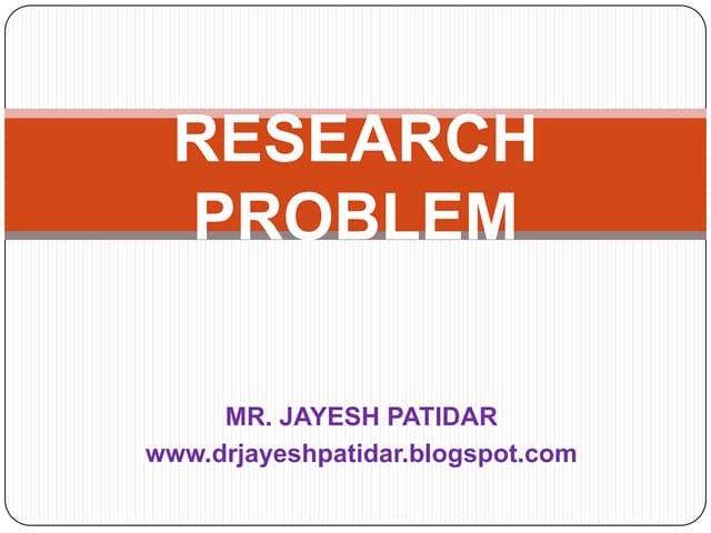 Research problem