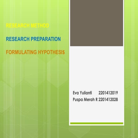 Research problem group 2