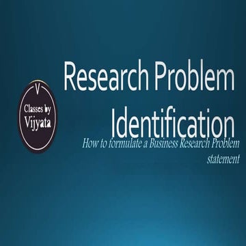 Research problem identification | PPT