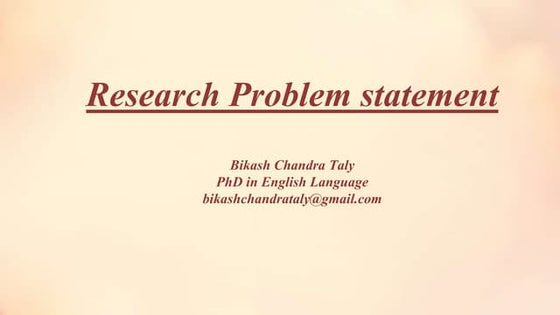 Techniques involved in defining a research problem | PPT