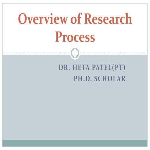 Overview of Research process