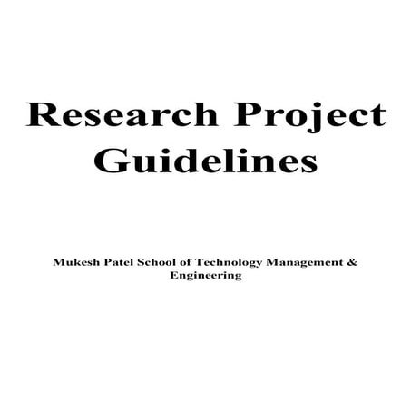 Research project guidelines by nmims