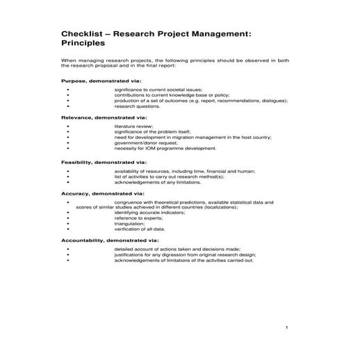 Research project mgt