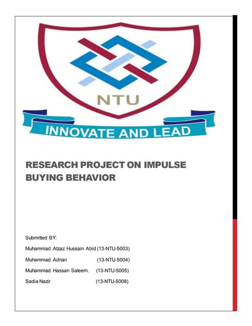 Research paper on impulse buying behaviour
