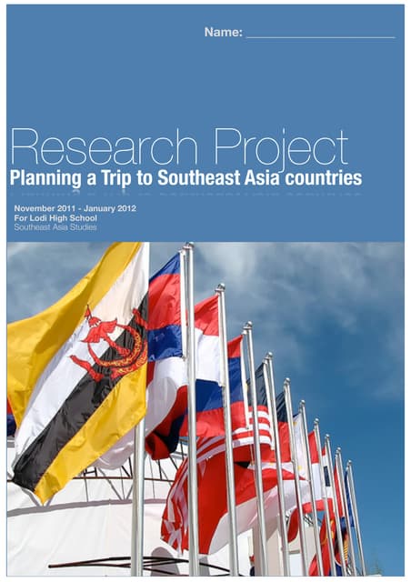 Research Project Trip to SEA
