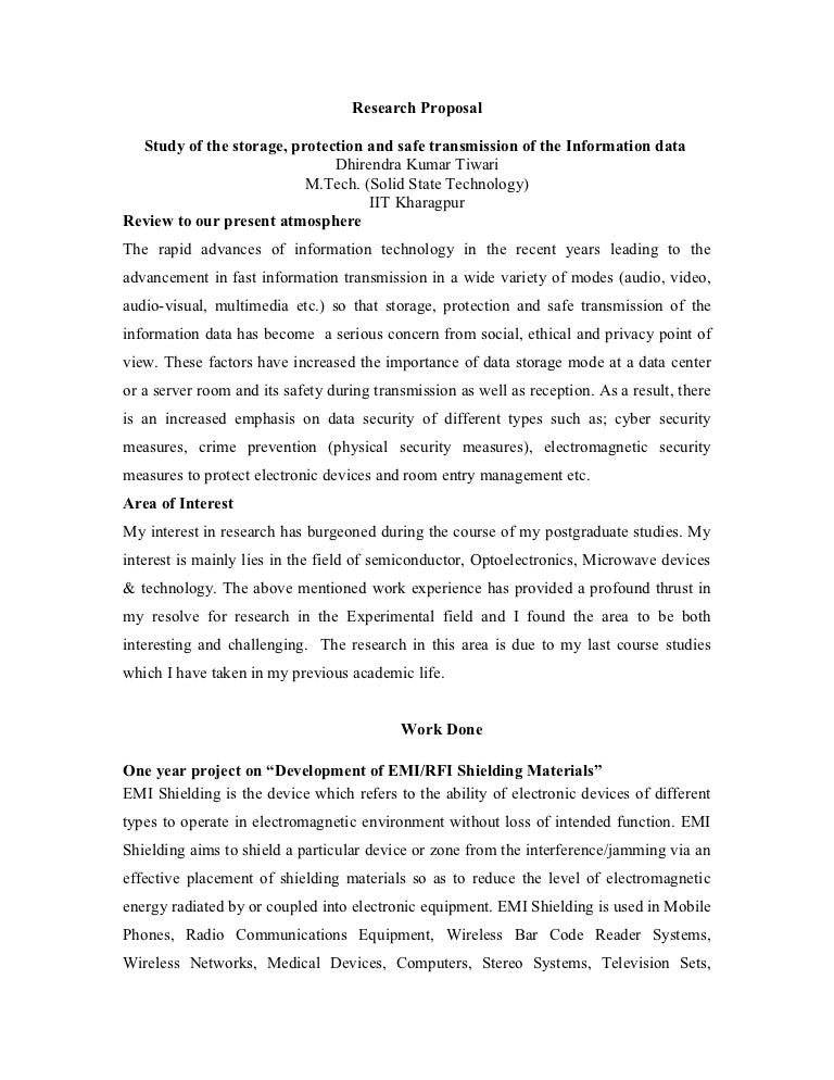 Research proposal