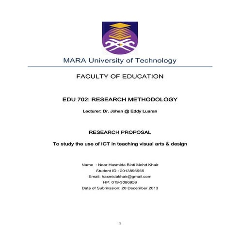 ''Research proposal''