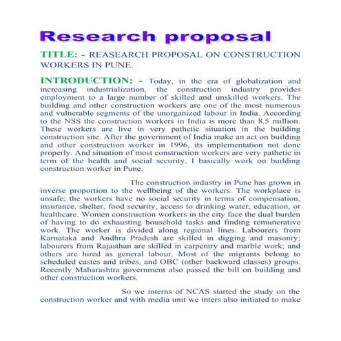 Research proposal