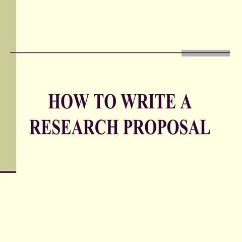 Research proposal