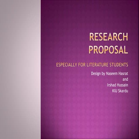 Research proposal