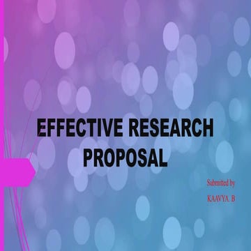 Research proposal