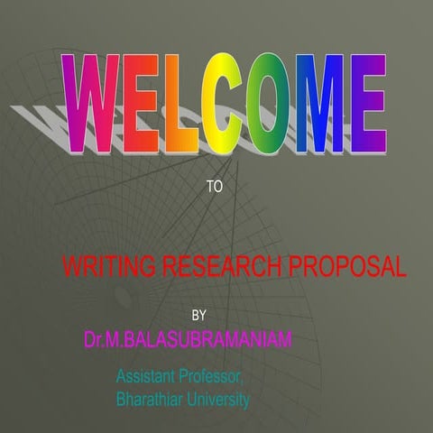 Research proposal