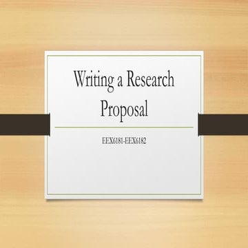 How to Writing a good  Research Proposal pptx
