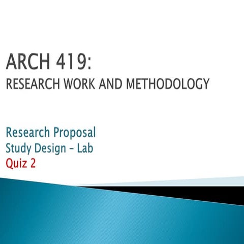 research proposal presentation  guideline