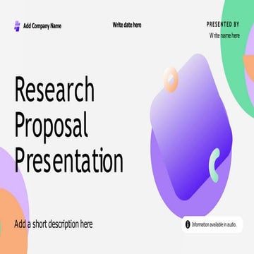 Research Proposal Business Presentation in Purple Green Orange ...