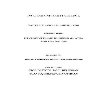 Model Example of Research Proposal 