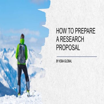 How to prepare a research proposal ?