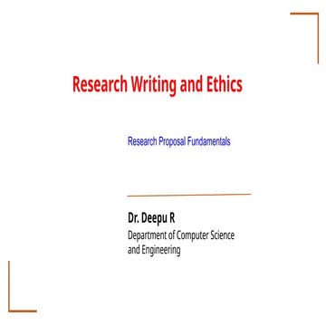 Research Proposal Fundamentals for final year