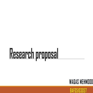 Research proposal ppt