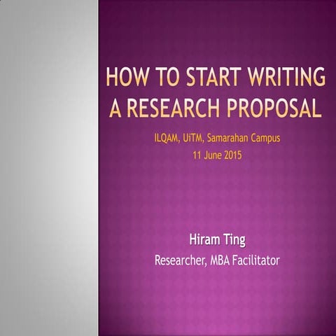 Research Proposal Seminar