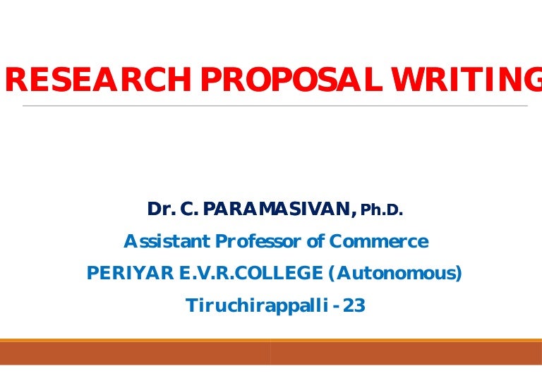 Research proposal writing