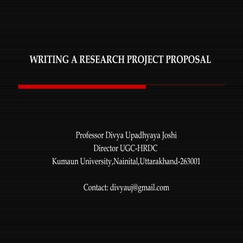 Research {Proposal for research and development