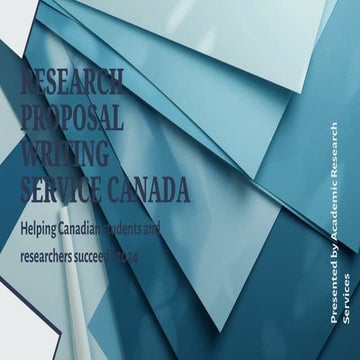 Expert Research Proposal Writing Service Canada | PDF