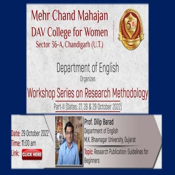 Research Publication | Guidelines for the Beginners