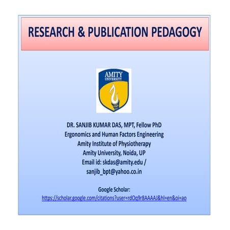 Research and Publication Pedagogy
