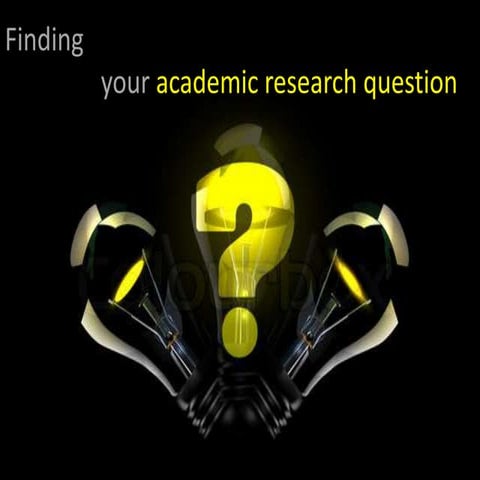 How to find your MRes/MPhil/PhD research question