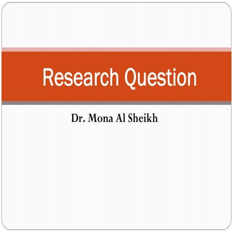 Research Question  and Study Design