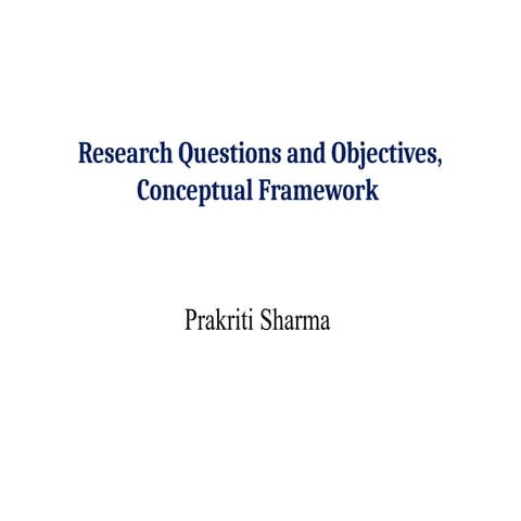 research question, objective and hypothesis