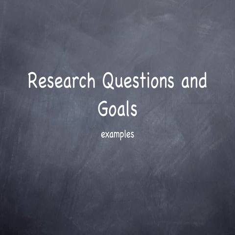 Research questions examples