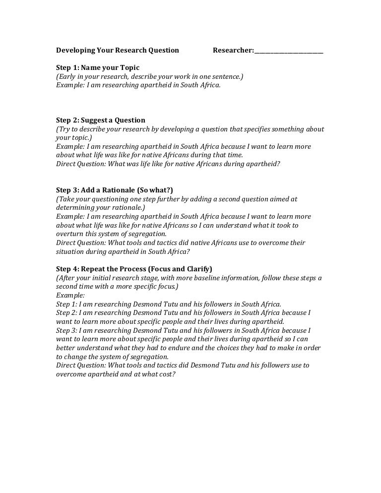 Writing research questions worksheet image