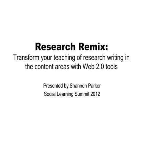 Research remix social_learning